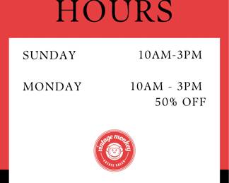 Black and White Marble Luxury Store Hours Flyer