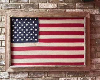 Framed American flag 