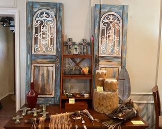 Peace pipe, drums, crosses etc.
