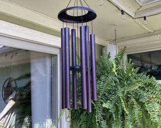 Wind chimes and gorgeous Ferns 