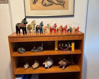 Vintage Nilsson Swedish Dala folk horses (a couple remain)