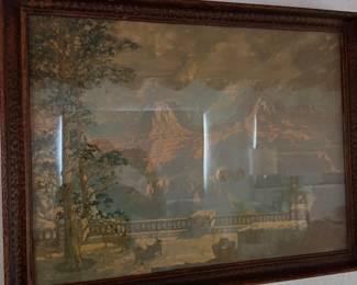 Harry Raymond Henry (1882-1974) chromolithograph 'Grand Canyon From Union Pacific Grand Canyon Lodge, ca 1930