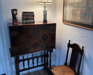 Antique Spanish vargueno writing cabinet