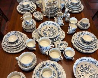 Large set of Blue Danube china