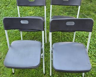 Plastic folding chairs