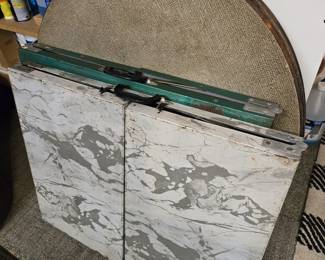 Vintage metal folding tables