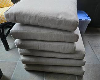 Set of three chair cushions