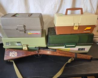 Tackle boxes, BB gun