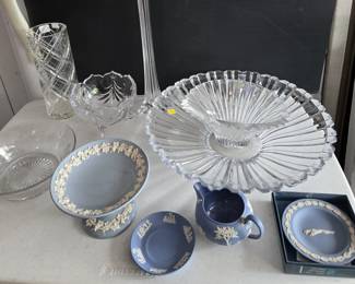 Wedgewood & crystal pieces