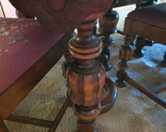 Leg detail on dining table