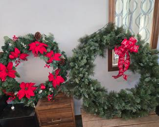 Large outdoor Christmas wreaths