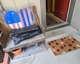 Patriotic bench & doormat