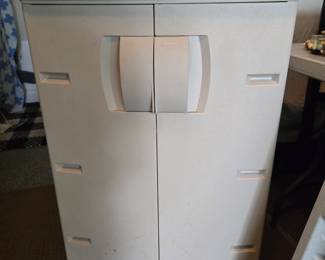 3' high plastic storage cabinet