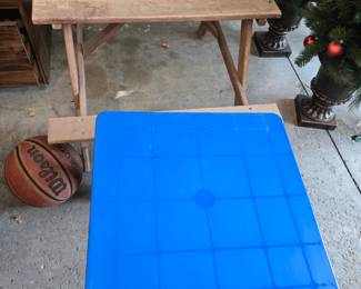 Children's picnic table and plastic table