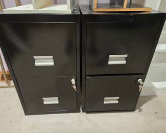 Metal 2 drawer file cabinets