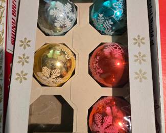 Vintage glass bulb ornaments