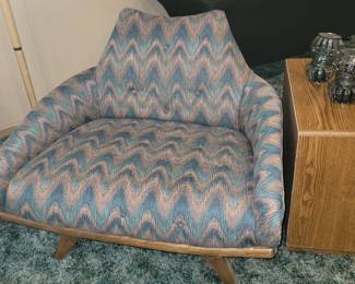 MCM Chevron pattern chair