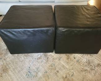 Leather ottomans