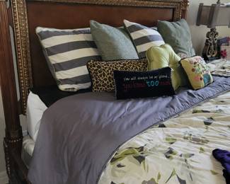 King size bed, mattress