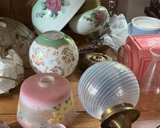 Vintage shades, Globes, and Hanging Lamps