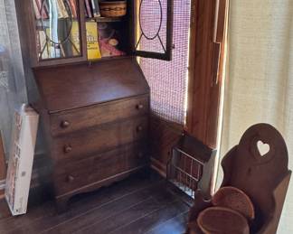 Older books, Reference books, Antique Secretary