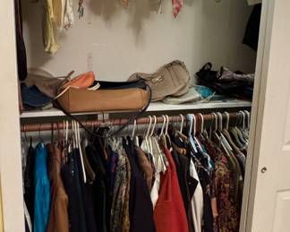 Very Nice Ladies clothing This Closet is Packed Full!! medium to 2xl. Some new with tags. Fur jackets and Stolls, Purses, Shoes
Tablecloths,Dollie’s and more