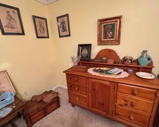 Pine Dresser, Antique Wood Chest