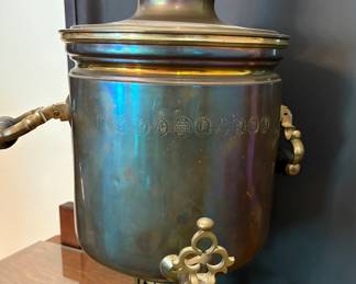 Made in Czechoslovakia, 100% brass Russian Samovar stamped 1876 -$800