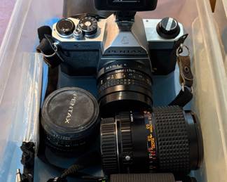 Pentax K1000 with lenses!!selling as a grouping… $100