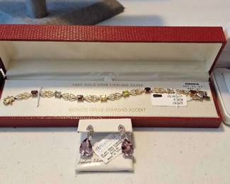 Glam It Up New Ring, Earrings, Necklace, Bracelet