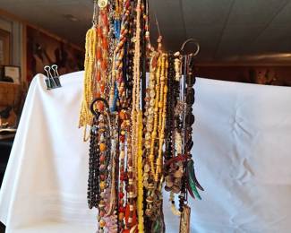 Necklace Holder and all the Necklaces