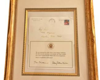 Letter from Bill and Hilary Clinton