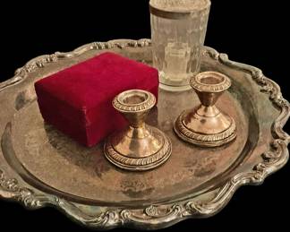Sterling Candlesticks Silver Plate