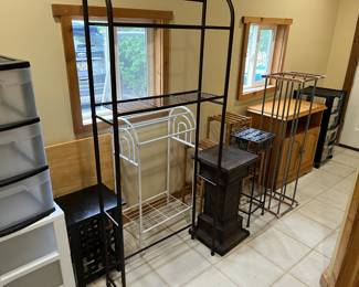 plant stands, shelving, storage