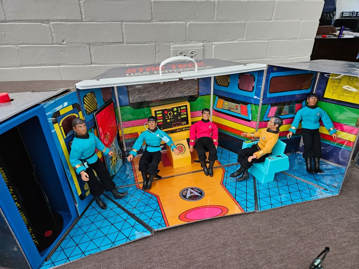 Classic Star Trek toys with box.