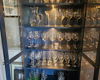 Example of some of the crystal and glassware