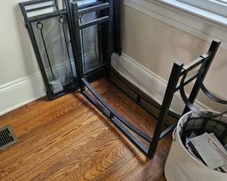 Log crib and screen with tools $50