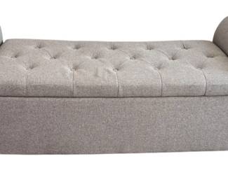 Elegant Grey Storage Bench