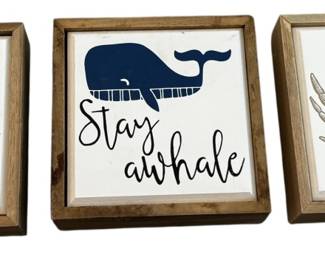 Sea Themed Wooden Wall Plaques