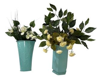 Two Turquoise Vases