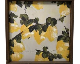 19 x 19 Wood Framed Remarque Lemons