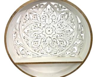 Round Wooden Wall Shelf