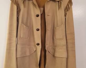 Ralph lauren suede leather fringe jacket