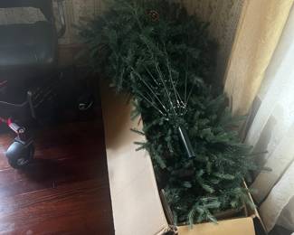 8ft Christmas tree only used once and various seasonal decorations