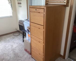 Oak filing cabinet