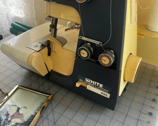 White serger machine