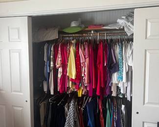 Women’s clothes medium to 1x, purses, and jackets.