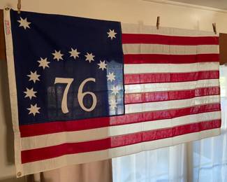 1976 Bicentennial sewn Flag