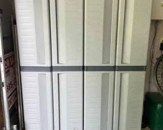 Plastic Storage Cabinet 1  1 Cabinet Unit Left Side Of Picture