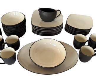 Noritake Color wave Graphite Stoneware Dish Set 